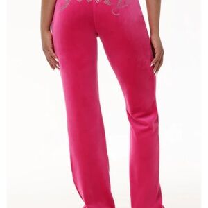 Vibrant Pink Velour Pants